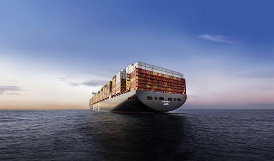 MSC Somar sailing in the sunset